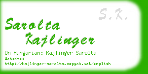 sarolta kajlinger business card